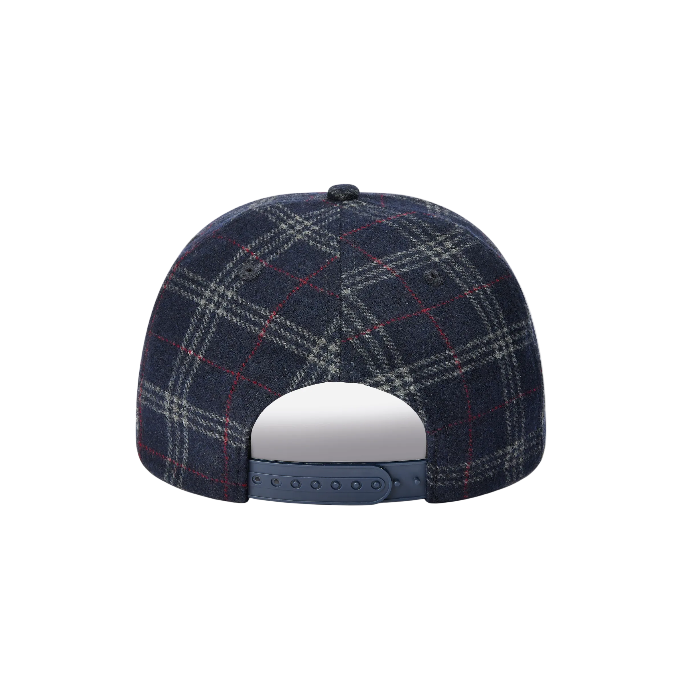 Back view of Kaizen Market Script Plaid Hat